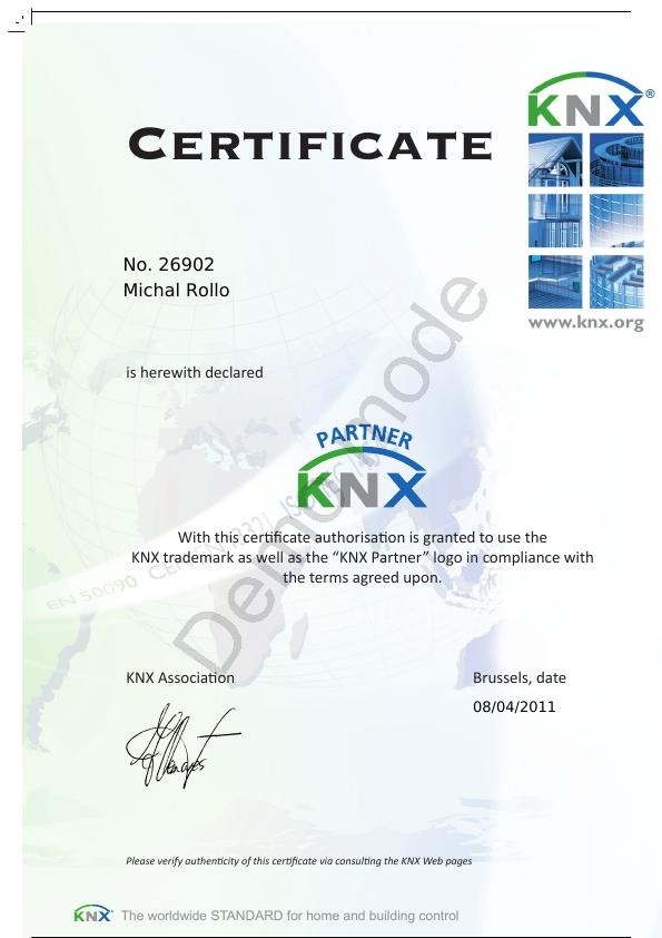 Certifikace KNX